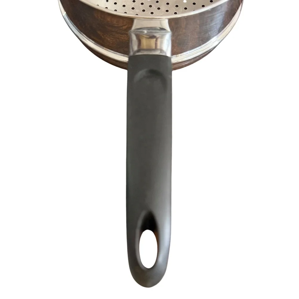 Stainless Steel Perforated Steamer Strainer Basket Insert Only Vtg Unbranded
